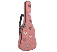 Custodia per chitarra acustica, spessa 1 cm, in tessuto Oxford impermeabile, per basso elettrico da 40 a 42 pollici, con graziosi fiori colorati e farfalle, Multicolore 08, 42.9x16.9x4.7 in, Zaino