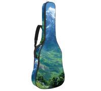 Custodia per chitarra acustica, universale, per 40/41/42", con chiusura a cerniera e strato protettivo, motivo montagne, Multicolore, 42.9x16.9x4.7 in, Borsa per chitarra