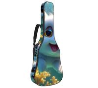 Custodia per chitarra, bella custodia per chitarra acustica da 40/41/42 pollici, archiviazione efficiente con design impermeabile, adorabile coniglio nuota sott'acqua, Multicolore#03, 42.9x16.9x4.7