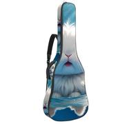 Custodia per chitarra, bella custodia per chitarra acustica da 40/41/42 pollici, archiviazione efficiente con design impermeabile, adorabile coniglio nuota sott'acqua, Multicolore#06, 42.9x16.9x4.7