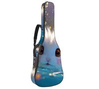 Custodia per chitarra, bella custodia per chitarra acustica da 40/41/42 pollici, archiviazione efficiente con design impermeabile, adorabile coniglio nuota sott'acqua, Multicolore#07, 42.9x16.9x4.7