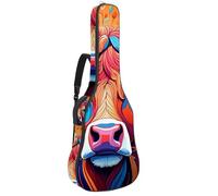 Custodia per chitarra, bella custodia per chitarra acustica da 40/41/42 pollici, archiviazione efficiente con design impermeabile, leone disegno a colori, Multicolore#07, 42.9x16.9x4.7 in, Borsa per