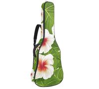 Custodia per chitarra da 100 a 106 cm, morbida imbottitura in spugna spessa 1 cm, custodia per chitarra acustica elettrica, basso classico, fiori di loto mistici e libellule volanti, Multicolore 05