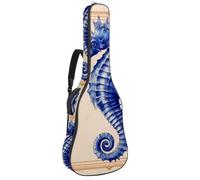 Custodia per chitarra da 100 a 106 cm, morbida imbottitura in spugna spessa 1 cm, custodia per chitarra acustica elettrica, basso classico, fiori di loto mistici e libellule volanti, Multicolore 07