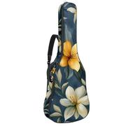Custodia per chitarra da 100 a 106 cm, spessa 1 cm, morbida imbottitura in spugna per chitarra acustica, elettrica, basso, chitarra classica, acquerello, fiori selvatici, erbe, farfalle e libellule