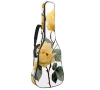 Custodia per chitarra da 100 a 106 cm, spessa 1 cm, morbida imbottitura in spugna per chitarra acustica, elettrica, basso, chitarra classica, acquerello, fiori selvatici, erbe, farfalle e libellule
