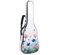 Custodia per chitarra da 100 cm, 100 cm, morbida imbottitura in spugna spessa 1 cm, custodia per chitarra acustica, elettrica, basso, classica, motivo puzzle colorato senza cuciture, Multicolore 02