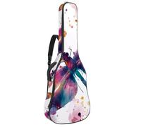 Custodia per chitarra di dimensioni standard, custodia impermeabile per chitarra acustica classica, boschetto di bambù con steli e foglie con libellule, Multicolore 05, 42.9x16.9x4.7 in, Zaino casual