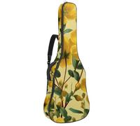 Custodia per chitarra di dimensioni standard, custodia impermeabile per chitarra acustica classica, boschetto di bambù con steli e foglie con libellule, Multicolore 10., 42.9x16.9x4.7 in, Zaino casual
