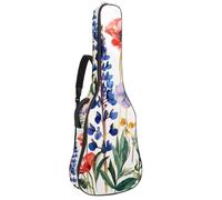 Custodia per chitarra di dimensioni standard, custodia impermeabile per chitarra acustica classica elettrica, segni zodiacali estetici pianeti simboli, Multicolore 03, 42.9x16.9x4.7 in, Zaino casual