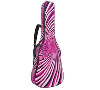 Custodia per chitarra di dimensioni standard, custodia impermeabile per chitarra acustica classica, elettrica, rosa, blu, fiori selvatici, foglie, libellule, farfalle, Multicolore 06, 42.9x16.9x4.7