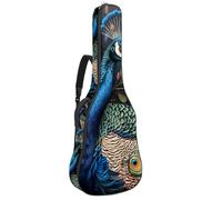 Custodia per chitarra di dimensioni standard, custodia impermeabile per chitarra acustica classica elettrica, segni zodiacali estetici pianeti simboli, Multicolore 05, 42.9x16.9x4.7 in, Zaino casual