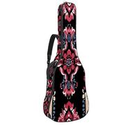 Custodia per chitarra di dimensioni standard, impermeabile, custodia da trasporto per chitarre acustiche classiche elettriche, estetica vintage varietà di fiori, Multicolore 09, 42.9x16.9x4.7 in,
