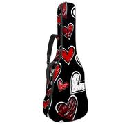 Custodia per chitarra di dimensioni standard, impermeabile, custodia da trasporto per chitarre elettriche acustiche, classiche, tropicali, monstera, paradiso, fiore, foglia di palma, Multicolore 04,