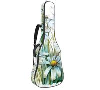 Custodia per chitarra di dimensioni standard, impermeabile, custodia da trasporto per chitarre elettriche acustiche, classiche, tropicali, monstera, paradiso, fiore, foglia di palma, Multicolore 09,