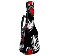 Custodia per chitarra di dimensioni standard, impermeabile, custodia da trasporto per chitarre elettriche acustiche, classiche, tropicali, monstera, paradiso, fiore, foglia di palma, Multicolore 07,