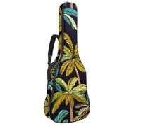 Custodia per chitarra di dimensioni standard, impermeabile, custodia da trasporto per chitarre elettriche acustiche, classiche, tropicali, monstera, paradiso, fiore, foglia di palma, Multicolore 06,