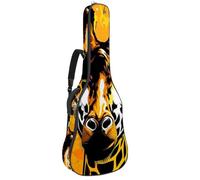 Custodia per chitarra, grande e bella, adatta per 40/41/42 pollici, custodia impermeabile con strato protettivo, tasche multiple, giraffa carina, Multicolore, 42.9x16.9x4.7 in, Borsa per chitarra