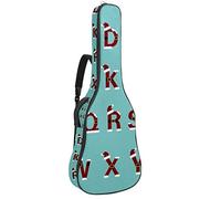 Custodia per chitarra, impermeabile, con cerniera, morbida, per chitarra elettrica, basso, acustica e classica, con 26 lettere inglesi