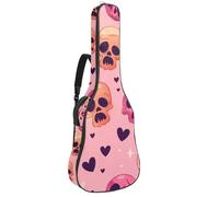 Custodia per chitarra, impermeabile, custodia per chitarra acustica classica, elettrica, graziose ciliegie rosse e fiocchi, Multicolore 09, 42.9x16.9x4.7 in, Zaino casual