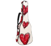 Custodia per chitarra, impermeabile, custodia per chitarra acustica classica, elettrica, graziose ciliegie rosse e fiocchi, Multicolore 06, 42.9x16.9x4.7 in, Zaino casual