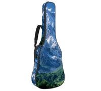 Custodia per chitarra, impermeabile, per chitarra acustica da 40/41/42 pollici, con tasche multiple, motivo montagne, Multicolore, 42.9x16.9x4.7 in, Borsa per chitarra