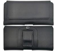 Custodia per cintura in vera pelle adatta per Samsung Galaxy A17 A56 A36 A16 A06 A55 A25 A35 A15 A14 S20 S21 S22 S23 S24 S25 S26 Ultra laterale in pelle con clip passante XL nero