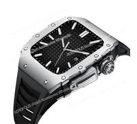 Custodia per cinturino in acciaio inossidabile più ultimo per Apple Watch Band 7 45 mm Case in lega di titanio per iWatch Series 6 5 4 SE 44mm MOD fai -da -te kit