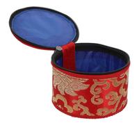 Custodia per Ciotola Tibetana Zip in Cotone, Pratica | Borsa per Ciotola da Meditazione, Chiusura a Cerniera, Design Nepal Tibet, per Riporre e Trasportare Colore Casuale