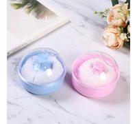 Custodia per cipria con divisorio, contiene cuscinetto per cipria per bebè e bambini, perfetto come regalo di San Valentino Tagli Unica,2 pezzi rosa/blu,Modello aggiornato: rosa,Modello aggiornato: bl