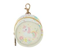 Custodia per ciuccio con unicorni sognanti arcobaleno pastello con cerniera e clip portamonete, borsa per tutto lo stoccaggio