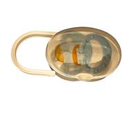 Custodia per ciuccio, contenitore per ciuccio, contenitore per ciuccio, trasparente, 12 x 6 x 4,5 cm, giallo, Se référer au descriptif, riferimento alla descrizione