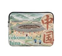 Custodia per computer portatile 13-14 pollici Custodia leggera per computer con cerniera Benvenuti in Cina Paesaggio Cultura per il lavoro Viaggi Fucile e co