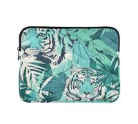 Custodia per computer portatile 13-14 pollici resistente all'acqua borsa con cerniera turismo illustrazione tigri turchese per computer case para