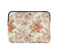 Custodia per computer portatile 13-14 pollici resistente all'acqua Custodie per computer portatile Vintage Botanical Floral Borsa per computer con cerniera per lavoro viaggi funda para computadora