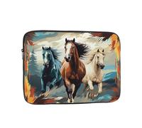 Custodia per computer portatile 13 pollici antiurto borsa per il trasporto del computer Un modello con cavalli come sfondo Borsa per laptop Custodia protettiva sottile