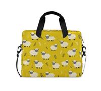 Custodia per computer portatile 15-16 pollici carino maniche per laptop Grassland agnelli Peppa giallo borsa da viaggio borsa per lavoro viaggio