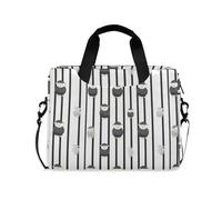 Custodia per computer portatile 15-16 pollici concise maniche per laptop divertenti agnelli a righe grigio e bianco borsa per il trasporto del computer per viaggi di lavoro