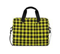 Custodia per computer portatile 15-16 pollici, impermeabile, borsa per computer portatile, borsa ventiquattrore, a quadretti, dorado, giallo, nero, borsa per computer per lavoro viaggio