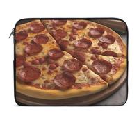 Custodia per Computer Portatile 3D Pizza Pepperoni Sleeve per Laptop Multicolore Impermeabile Custodia Notebook, per Computer, Travel, Office, 15In