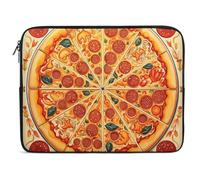 Custodia per Computer Portatile A Full Pizza Borsa da Trasporto Comfyable Resistente Custodia Notebook, per Computer, Office, Notebook, 15In