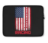 Custodia per Computer Portatile American Flag Dirt Track Racing Custodia per Laptop Comfyable Impermeabile Borsa da Trasporto 15In, per Laptop, Computer Portatile