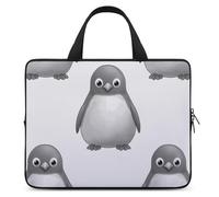 Custodia per computer portatile, antiurto, borsa da trasporto per computer con pinguino grigio, borsa leggera per notebook da viaggio, borsa da viaggio per lavoro da 13 pollici, pinguino grigio, 33 cm