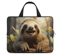 Custodia per computer portatile, antiurto, borsa per il trasporto del computer con bradipo dei cartoni animati, borsa per computer portatile, leggera, custodia da viaggio per viaggi di lavoro da 13