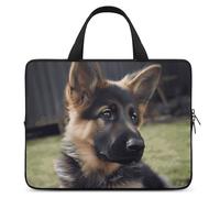 Custodia per computer portatile, antiurto, borsa per il trasporto del computer con cucciolo di pastore tedesco, borsa per computer portatile, leggera, borsa da viaggio per viaggi d'affari da 13