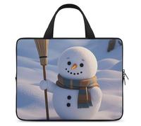 Custodia per computer portatile, antiurto, borsa per il trasporto del computer, graziosa borsa per laptop con pupazzo di neve, leggera, custodia da viaggio per viaggi d'affari da 17 pollici, grazioso