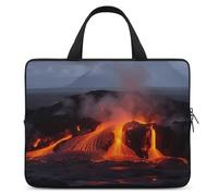 Custodia per computer portatile, antiurto, borsa per il trasporto del computer Kilauea vulcano, borsa per laptop, borsa per notebook leggera, borsa da viaggio per viaggi d'affari da 17 pollici