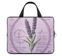 Custodia per computer portatile, antiurto, borsa per il trasporto del computer, stampa lavanda, borsa per computer portatile, leggera, custodia per notebook da viaggio, borsa da viaggio per lavoro da