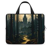 Custodia per computer portatile, antiurto, borsa per il trasporto di un castello gotico scuro e misterioso borsa per laptop tote leggera custodia per notebook da viaggio borsa da viaggio borsa per