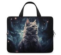 Custodia per computer portatile, antiurto, borsa per il trasporto di un gatto in una nebulosa borsa per laptop tote leggera custodia per notebook da viaggio borsa da viaggio per lavoro da 13 pollici